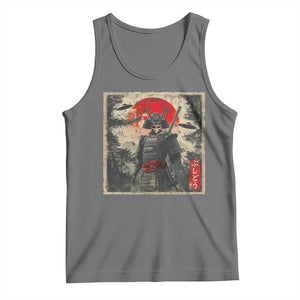 Alien Samurai Tank Top Vintage Japanese Art UFO Funny Ukiyo-e Warrior TS10 Black Heather Print Your Wear