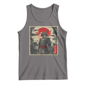 Alien Samurai Tank Top Vintage Japanese Art UFO Funny Ukiyo-e Warrior TS10 Deep Heather Print Your Wear