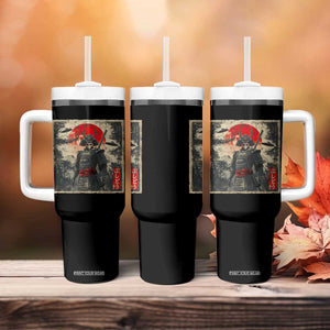 Alien Samurai Tumbler With Handle Vintage Japanese Art UFO Funny Ukiyo-e Warrior TS10 Print Your Wear