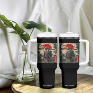 Alien Samurai Tumbler With Handle Vintage Japanese Art UFO Funny Ukiyo-e Warrior TS10 Print Your Wear
