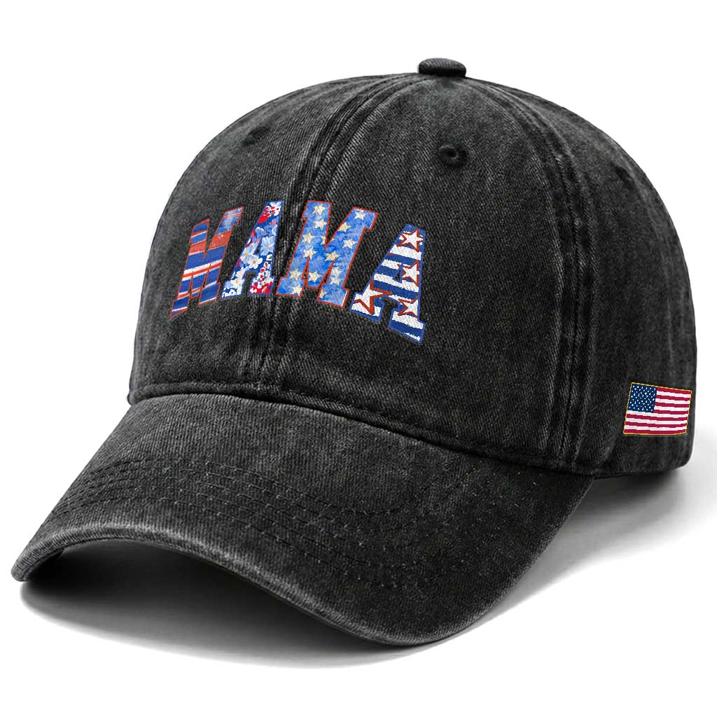 American Mama Washed Cotton Baseball Cap 4th of July TS10 Print Your Wear