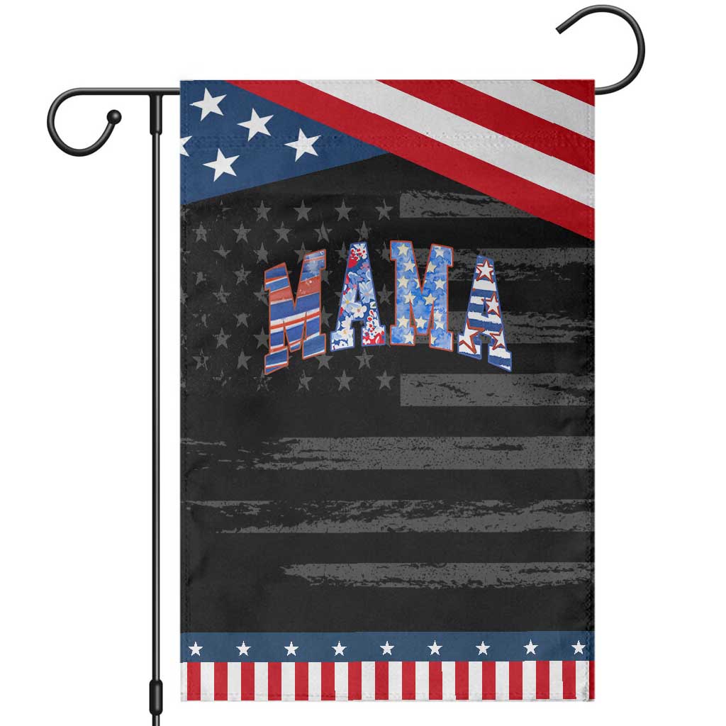 American Mama Patriotic Garden Flag 4th of July TS10 Distressed Black Blue Print Your Wear