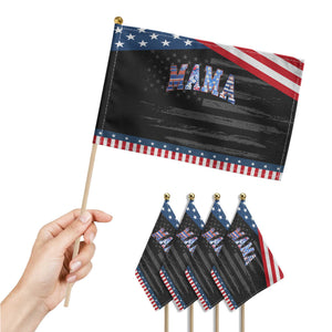 American Mama Patriotic Handheld Flag 4th of July TS10 Print Your Wear