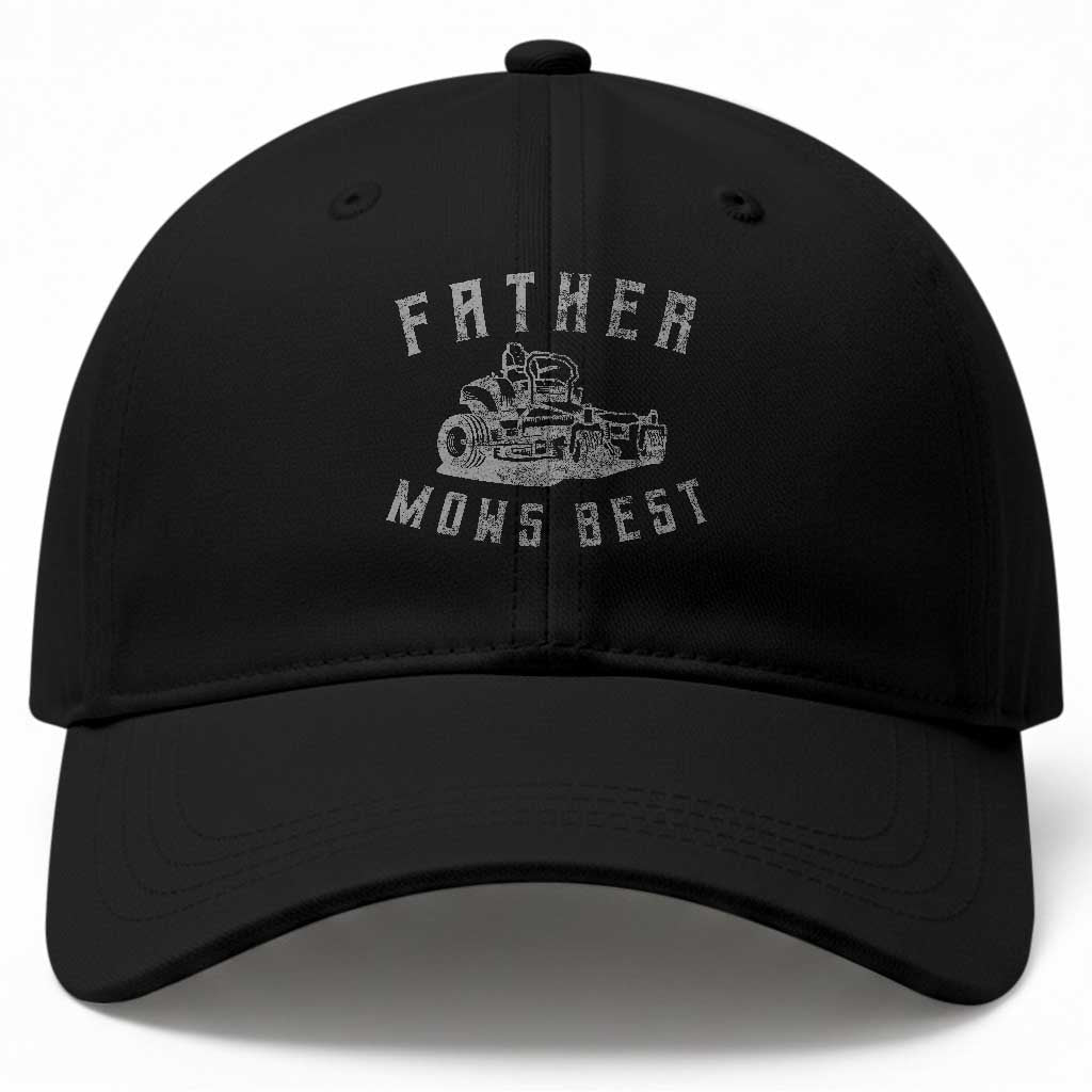 Father Mows Best Baseball Cap Funny Lawn Mowing Mower Dad Father’s Day TS10 Print Your Wear