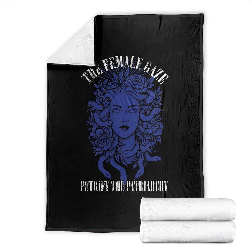 Medusa Feminist Throw Blanket Womens Rights Mythical Empowerment Graphic TS10 Black Print Your Wear