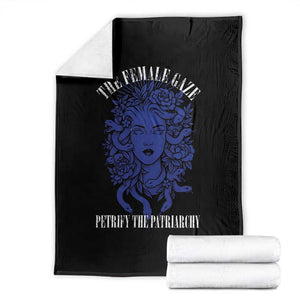 Medusa Feminist Throw Blanket Womens Rights Mythical Empowerment Graphic TS10 Black Print Your Wear