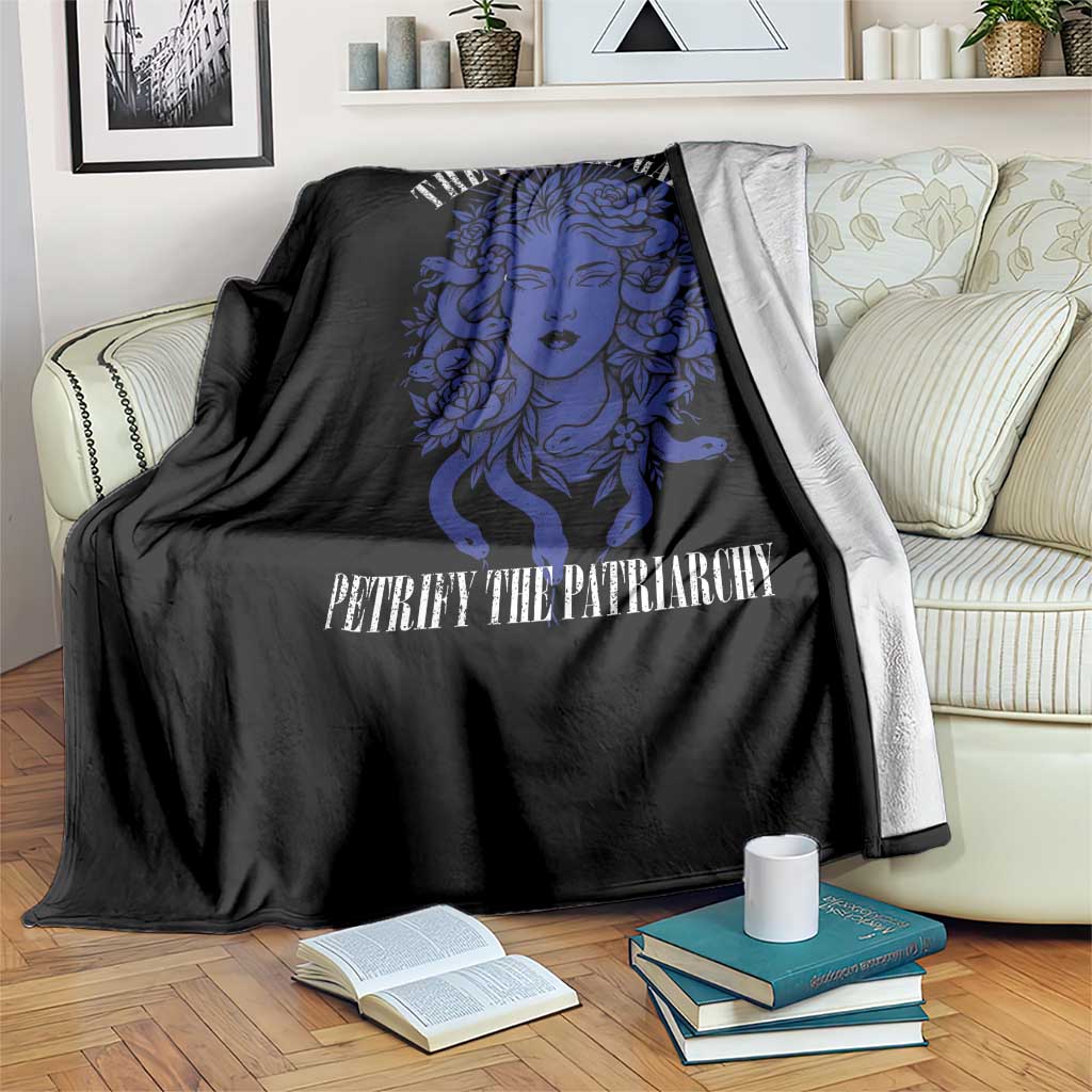 Medusa Feminist Throw Blanket Womens Rights Mythical Empowerment Graphic TS10 Print Your Wear
