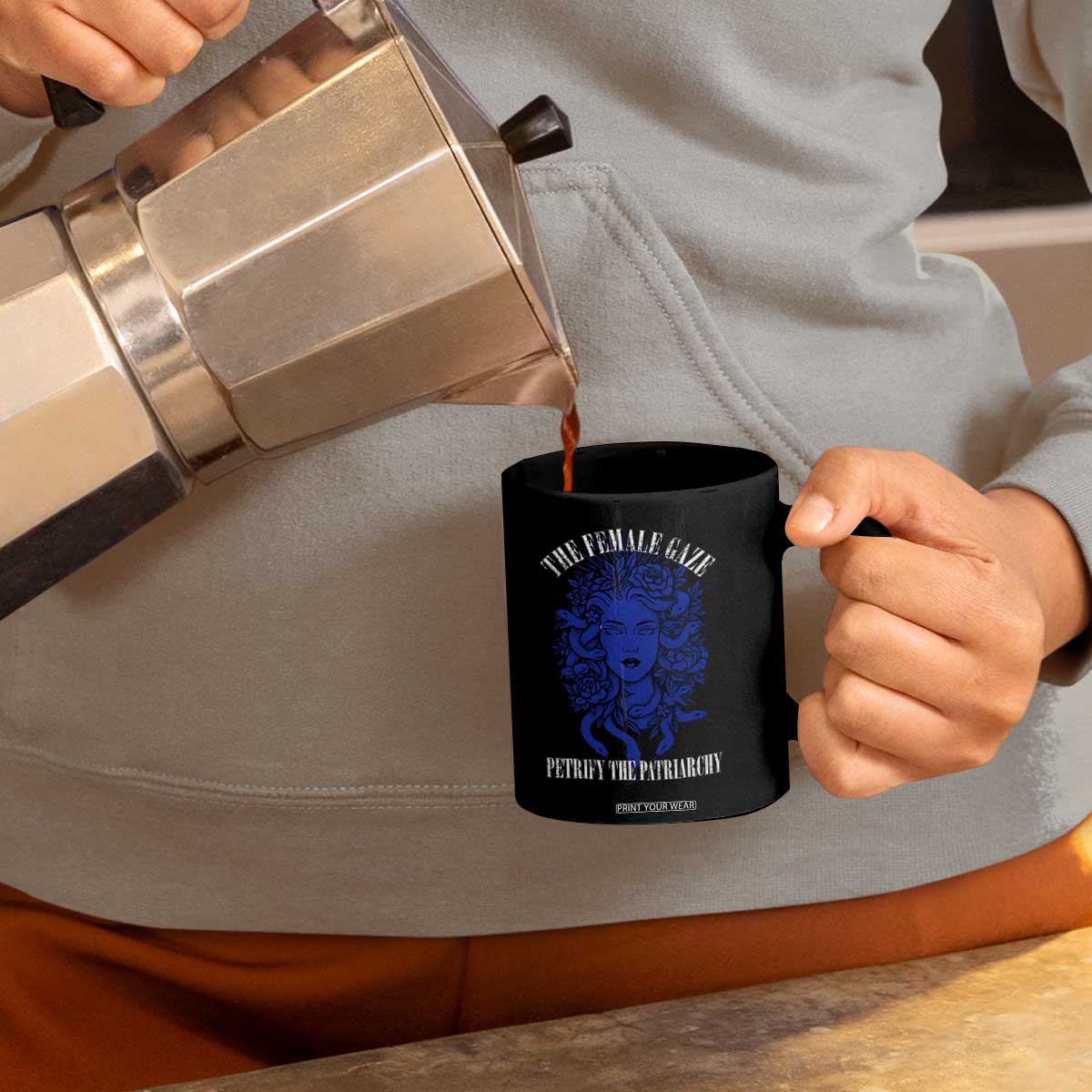 Medusa Feminist Coffee Mug Womens Rights Mythical Empowerment Graphic TS10 Print Your Wear