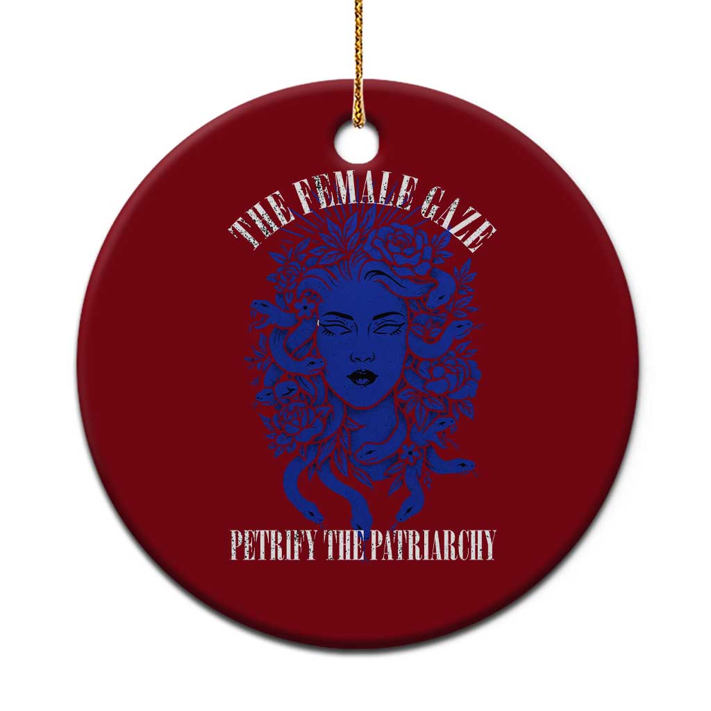 Medusa Feminist Ceramic Ornament Womens Rights Mythical Empowerment Graphic TS10 1pc Red Print Your Wear
