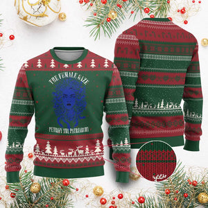 Medusa Feminist Ugly Christmas Sweater Womens Rights Mythical Empowerment Graphic TS10 Red Green Print Your Wear