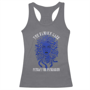 Medusa Feminist Racerback Tank Top Womens Rights Mythical Empowerment Graphic TS10 Charcoal Print Your Wear