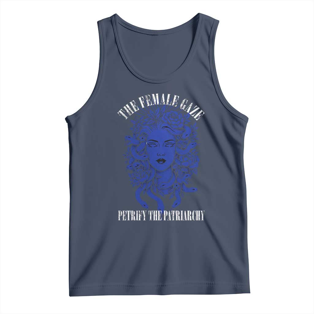 Medusa Feminist Tank Top Womens Rights Mythical Empowerment Graphic TS10 Navy Print Your Wear