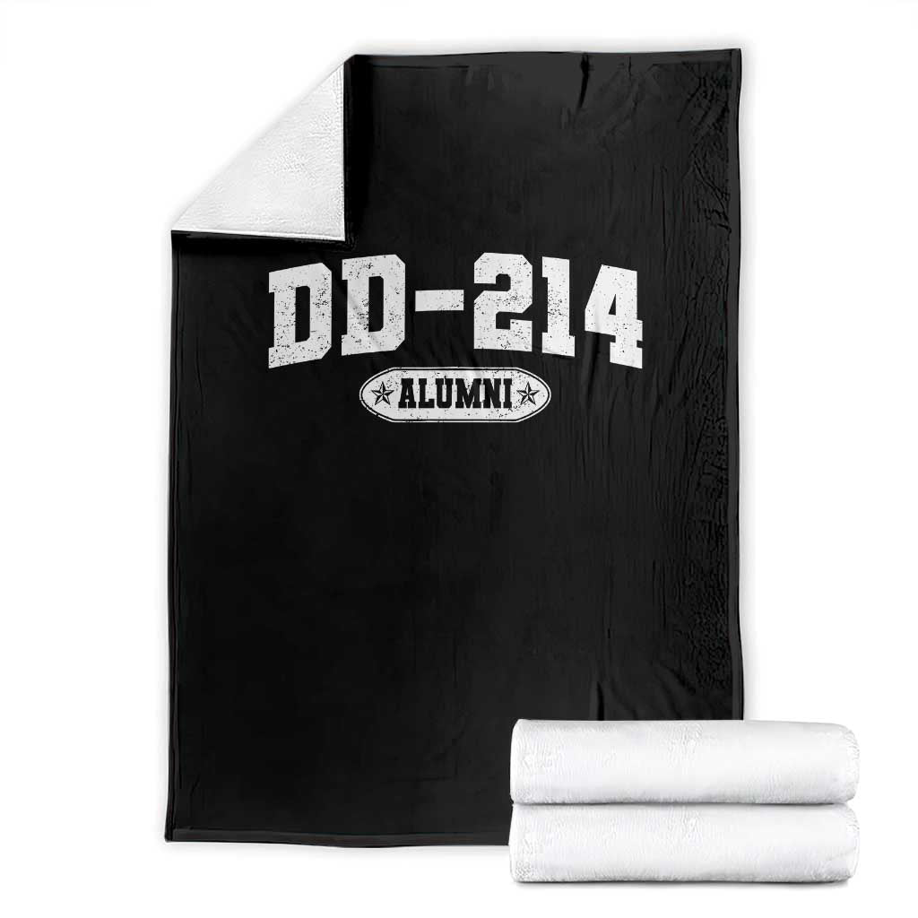 DD-214 Alumni Throw Blanket US Army Pride Military Veteran Retired TS10 Black Print Your Wear