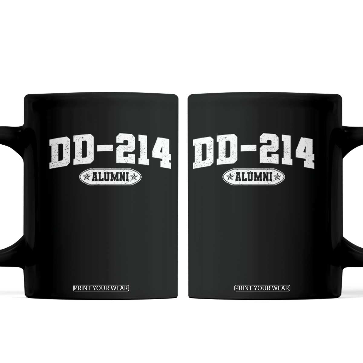 DD-214 Alumni Coffee Mug US Army Pride Military Veteran Retired TS10 Black Print Your Wear