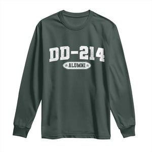 DD-214 Alumni Long Sleeve Shirt US Army Pride Military Veteran Retired TS10 Dark Forest Green Print Your Wear