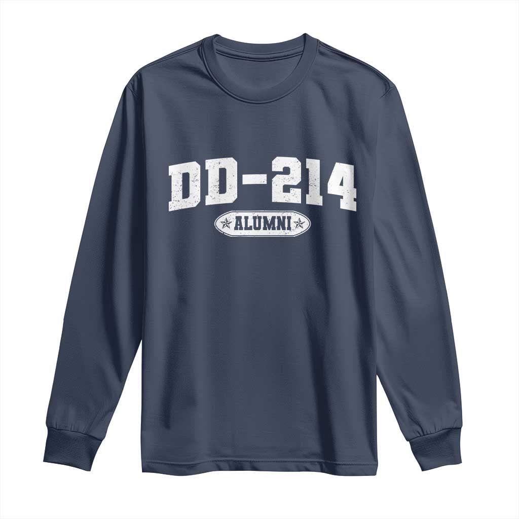 DD-214 Alumni Long Sleeve Shirt US Army Pride Military Veteran Retired TS10 Navy Print Your Wear