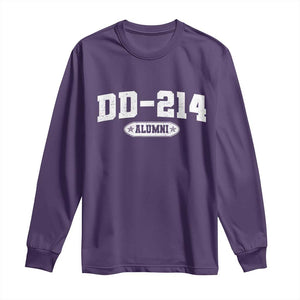 DD-214 Alumni Long Sleeve Shirt US Army Pride Military Veteran Retired TS10 Purple Print Your Wear