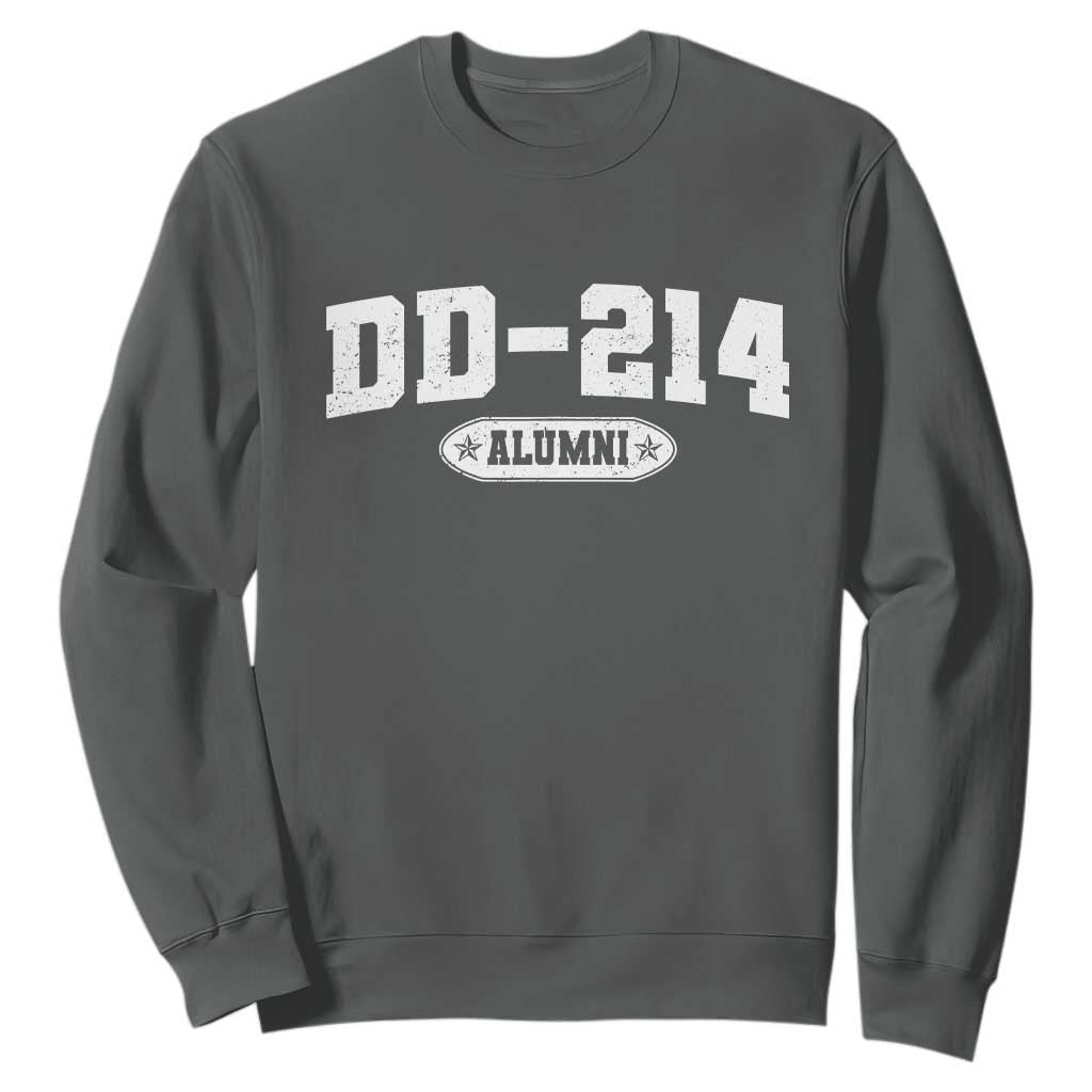DD-214 Alumni Sweatshirt US Army Pride Military Veteran Retired TS10 Dark Heather Print Your Wear