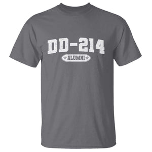 DD-214 Alumni T Shirt - US Army Pride Military Veteran Retired Service Honor Tee TS10 Charcoal Print Your Wear