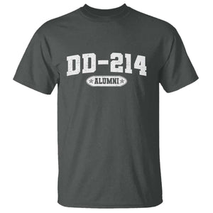 DD-214 Alumni T Shirt - US Army Pride Military Veteran Retired Service Honor Tee TS10 Dark Heather Print Your Wear