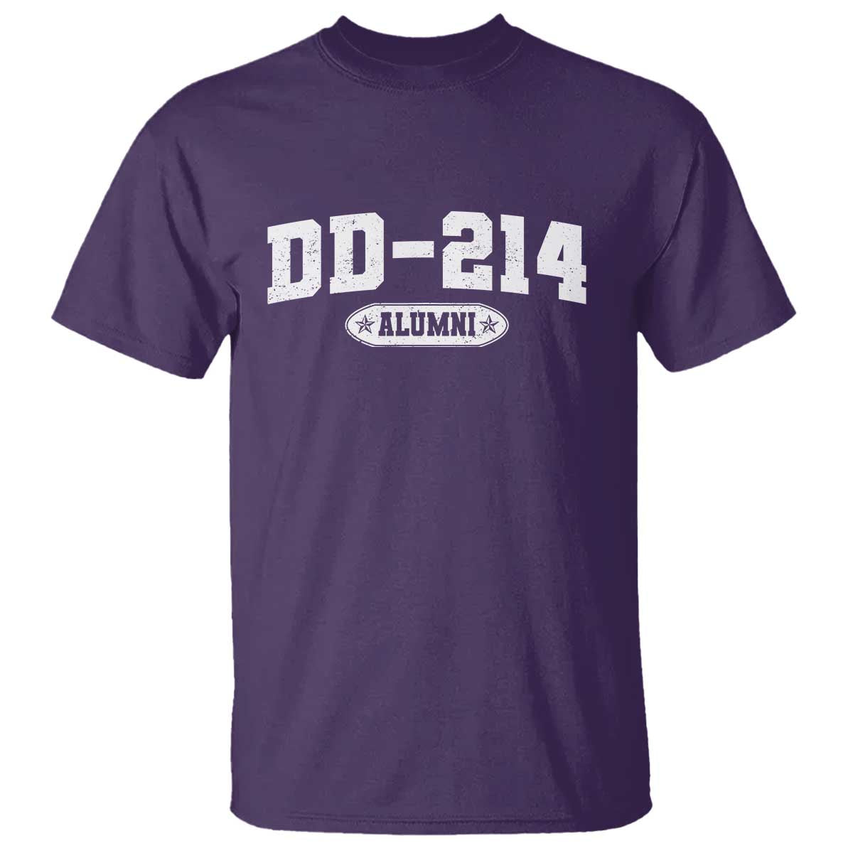 DD-214 Alumni T Shirt - US Army Pride Military Veteran Retired Service Honor Tee TS10 Purple Print Your Wear