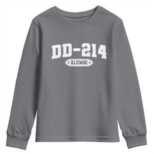 DD-214 Alumni Youth Sweatshirt US Army Pride Military Veteran Retired TS10 Charcoal Print Your Wear