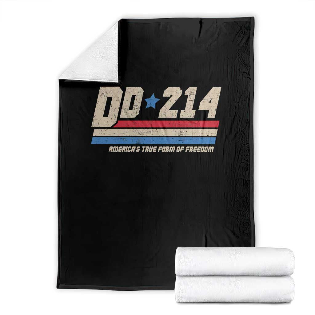 DD-214 Throw Blanket Armed Forces Military Alumni Vintage Veteran TS10 Black Print Your Wear