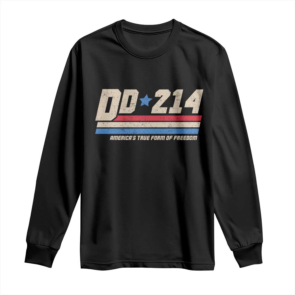 DD-214 Long Sleeve Shirt Armed Forces Military Alumni Vintage Veteran TS10 Black Print Your Wear