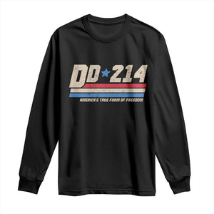 DD-214 Long Sleeve Shirt Armed Forces Military Alumni Vintage Veteran TS10 Black Print Your Wear
