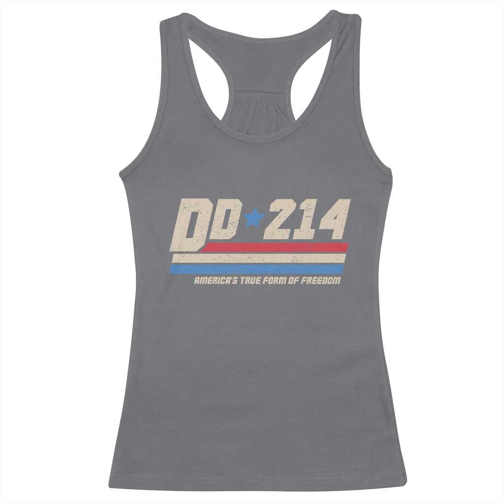 DD-214 Racerback Tank Top Armed Forces Military Alumni Vintage Veteran TS10 Charcoal Print Your Wear