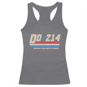 DD-214 Racerback Tank Top Armed Forces Military Alumni Vintage Veteran TS10 Charcoal Print Your Wear