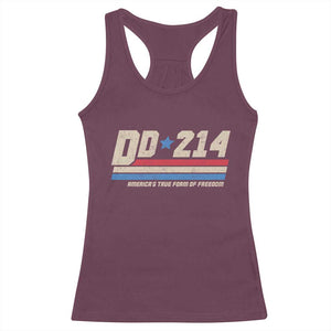 DD-214 Racerback Tank Top Armed Forces Military Alumni Vintage Veteran TS10 Maroon Print Your Wear