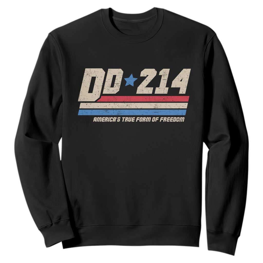 DD-214 Sweatshirt Armed Forces Military Alumni Vintage Veteran TS10 Black Print Your Wear
