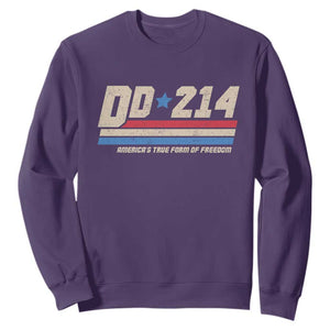 DD-214 Sweatshirt Armed Forces Military Alumni Vintage Veteran TS10 Purple Print Your Wear