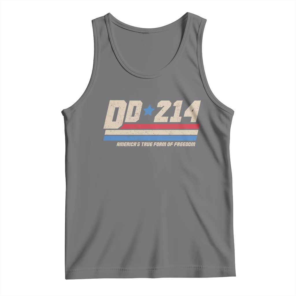 DD-214 Tank Top Armed Forces Military Alumni Vintage Veteran TS10 Black Heather Print Your Wear