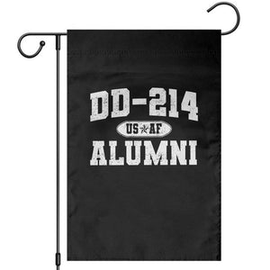 DD-214 US Air Force Alumni Garden Flag US Military Veteran Retired TS10 Black Print Your Wear