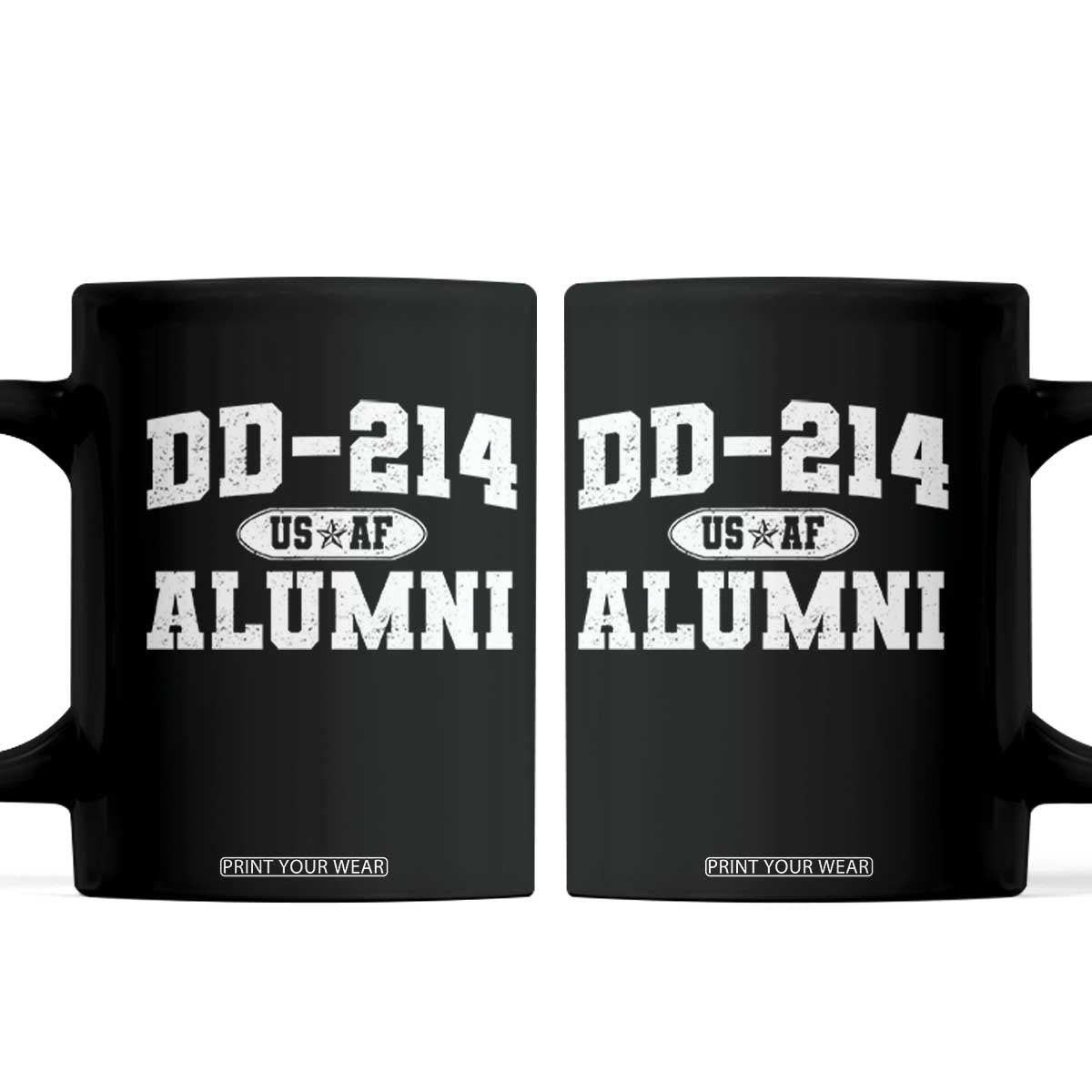 DD-214 US Air Force Alumni Coffee Mug US Military Veteran Retired TS10 Black Print Your Wear
