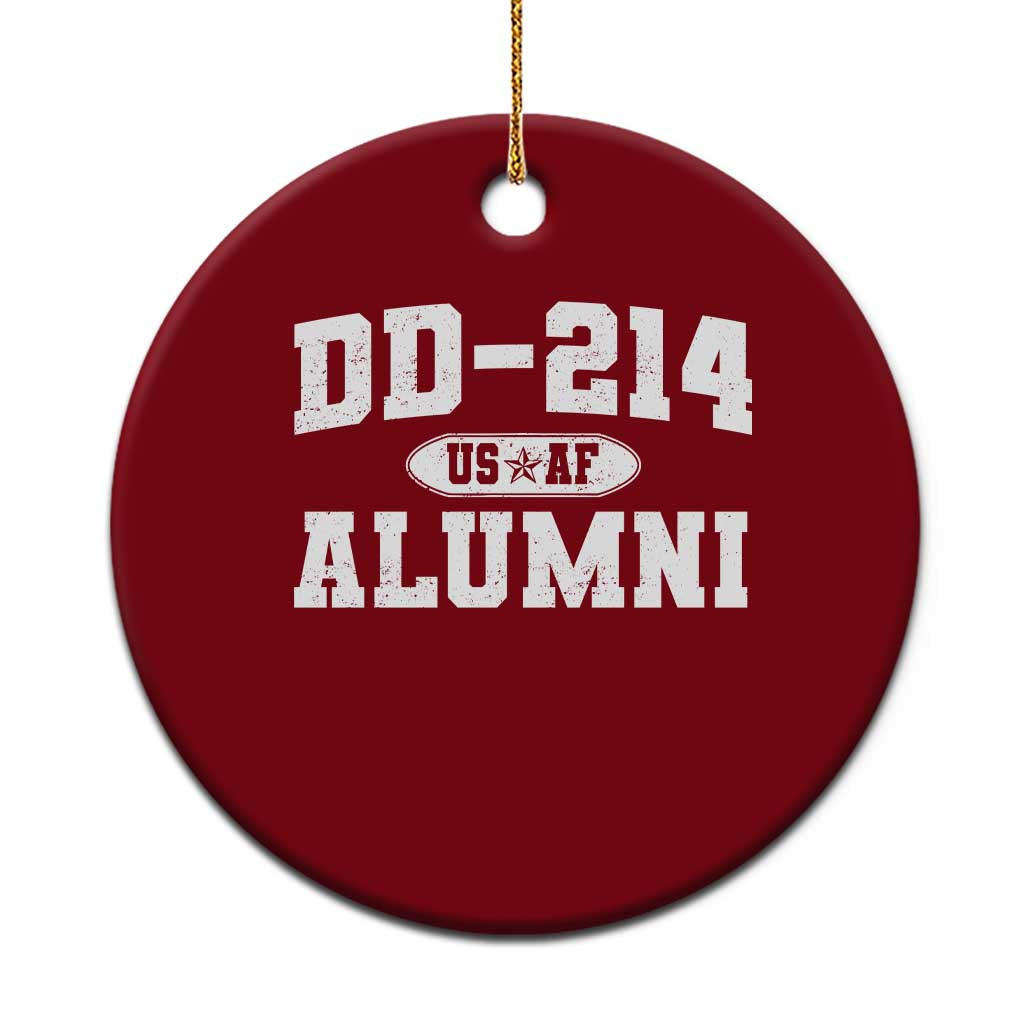 DD-214 US Air Force Alumni Ceramic Ornament US Military Veteran Retired TS10 1pc Red Print Your Wear