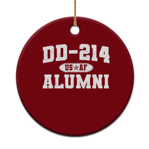 DD-214 US Air Force Alumni Ceramic Ornament US Military Veteran Retired TS10 1pc Red Print Your Wear
