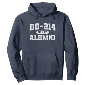 DD-214 US Air Force Alumni Hoodie US Military Veteran Retired TS10 Navy Print Your Wear