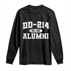 DD-214 US Air Force Alumni Long Sleeve Shirt US Military Veteran Retired TS10 Black Print Your Wear