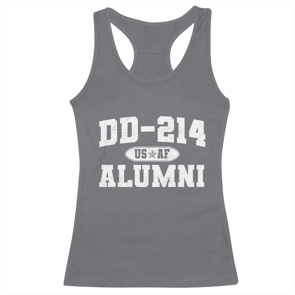 DD-214 US Air Force Alumni Racerback Tank Top US Military Veteran Retired TS10 Charcoal Print Your Wear