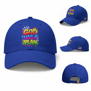 God Has A Plan Baseball Cap Graffiti Rap Christian Faith Graphic TS10 Baseball Cap Universal Fit Royal Blue Print Your Wear