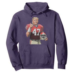 Trump Football Hoodie Vintage Sports Fan 47th President TS10 Purple Print Your Wear