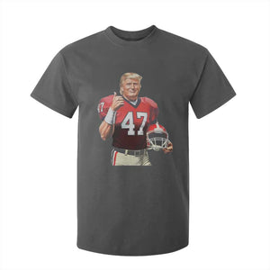 Trump Football T Shirt For Kid Vintage Sports Fan 47th President TS10 Dark Heather Print Your Wear