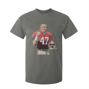 Trump Football T Shirt For Kid Vintage Sports Fan 47th President TS10 Military Green Print Your Wear