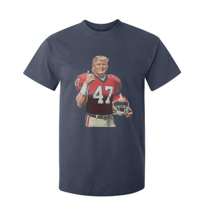 Trump Football T Shirt For Kid Vintage Sports Fan 47th President TS10 Navy Print Your Wear