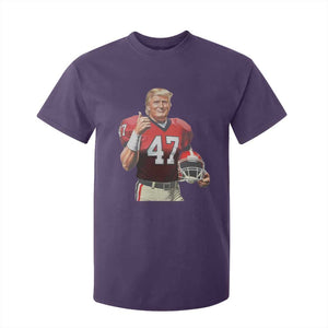 Trump Football T Shirt For Kid Vintage Sports Fan 47th President TS10 Purple Print Your Wear