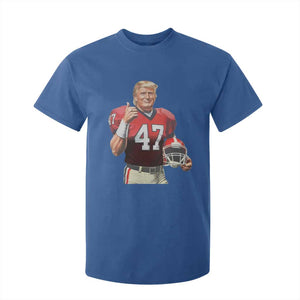 Trump Football T Shirt For Kid Vintage Sports Fan 47th President TS10 Royal Blue Print Your Wear