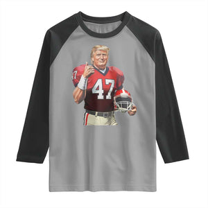 Trump Football Raglan Shirt Vintage Sports Fan 47th President TS10 Sport Gray Black Print Your Wear